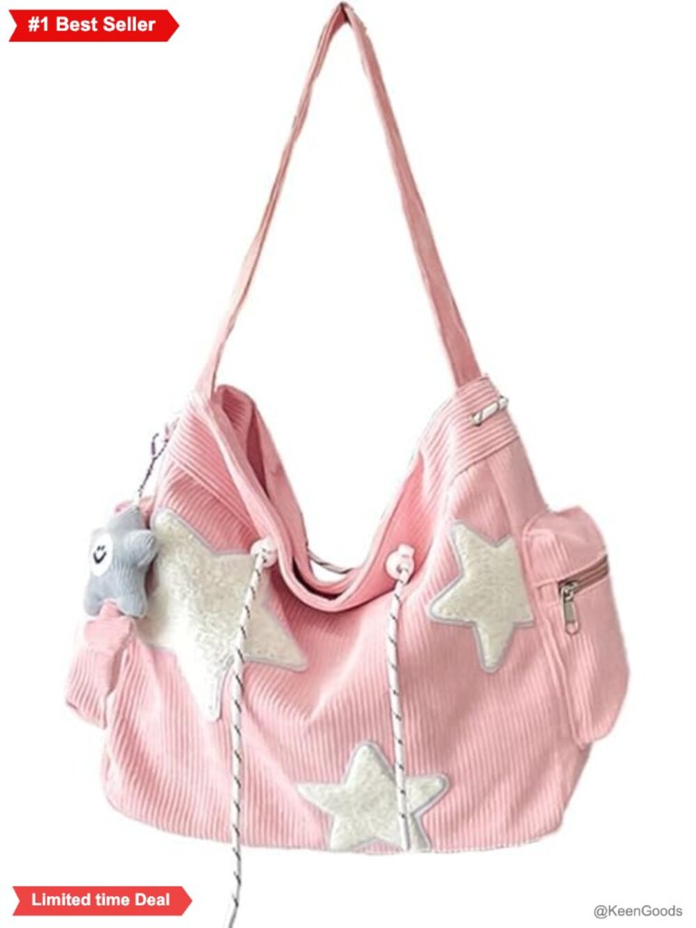 Corduroy Crossbody Bag Y2K Aesthetic Hobo Shoulder Bag Cute Messenger Tote
